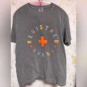 Comfort Colors Gray Registered Nurse Tee